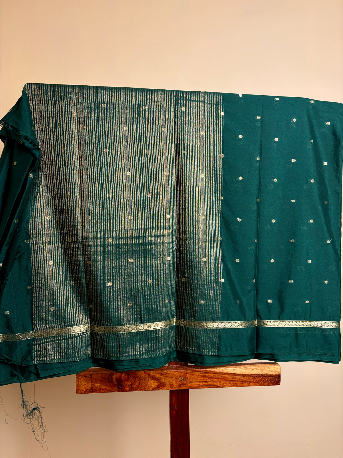 Mysore Crape Silk - Bottle Green