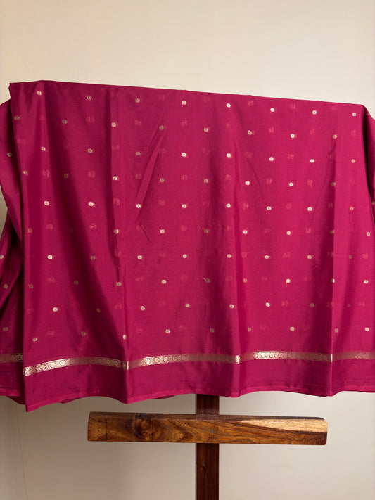Mysore Crape Silk - Muted raspberry