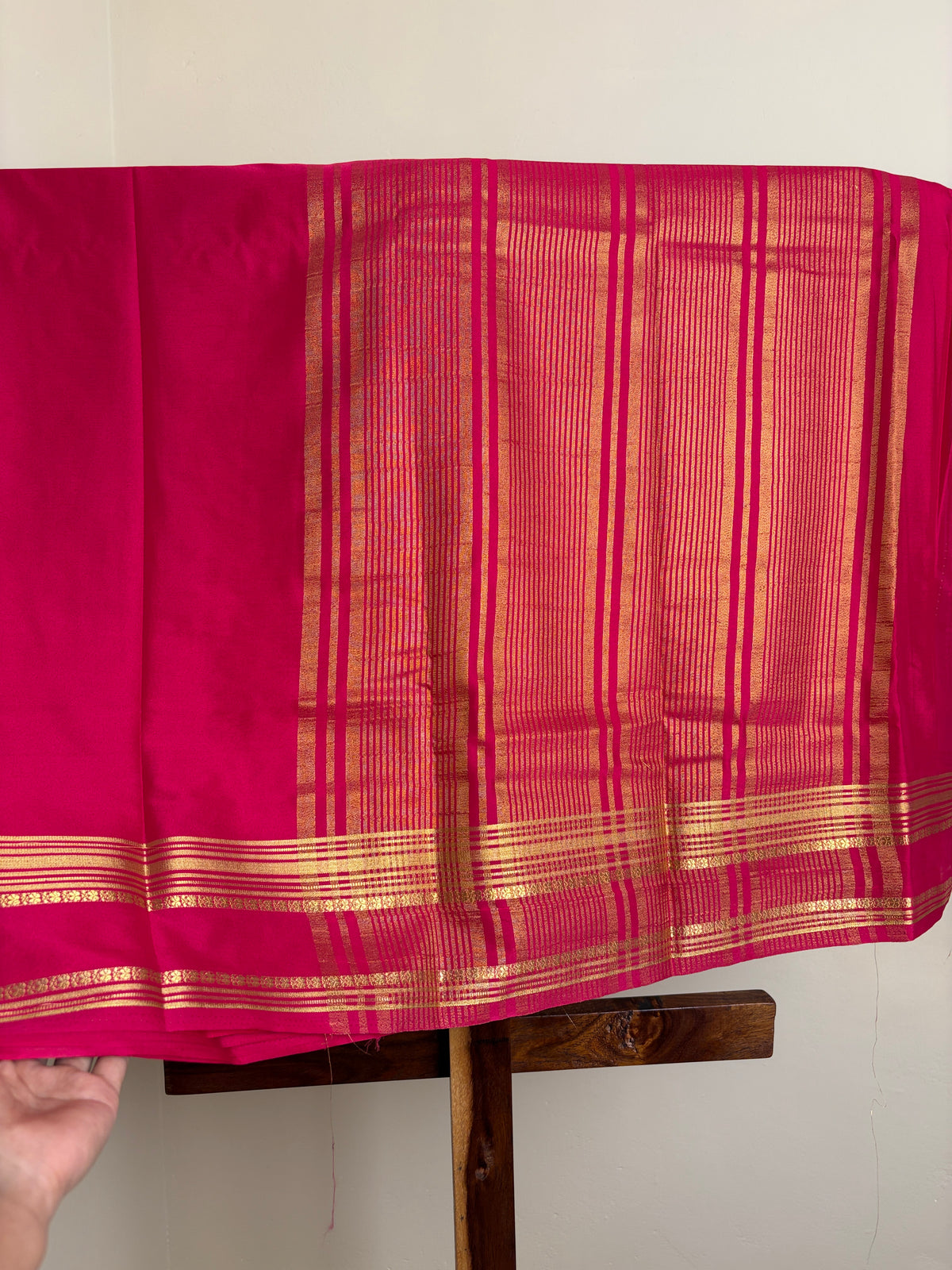 Premium Crape Silk - Rani Pink