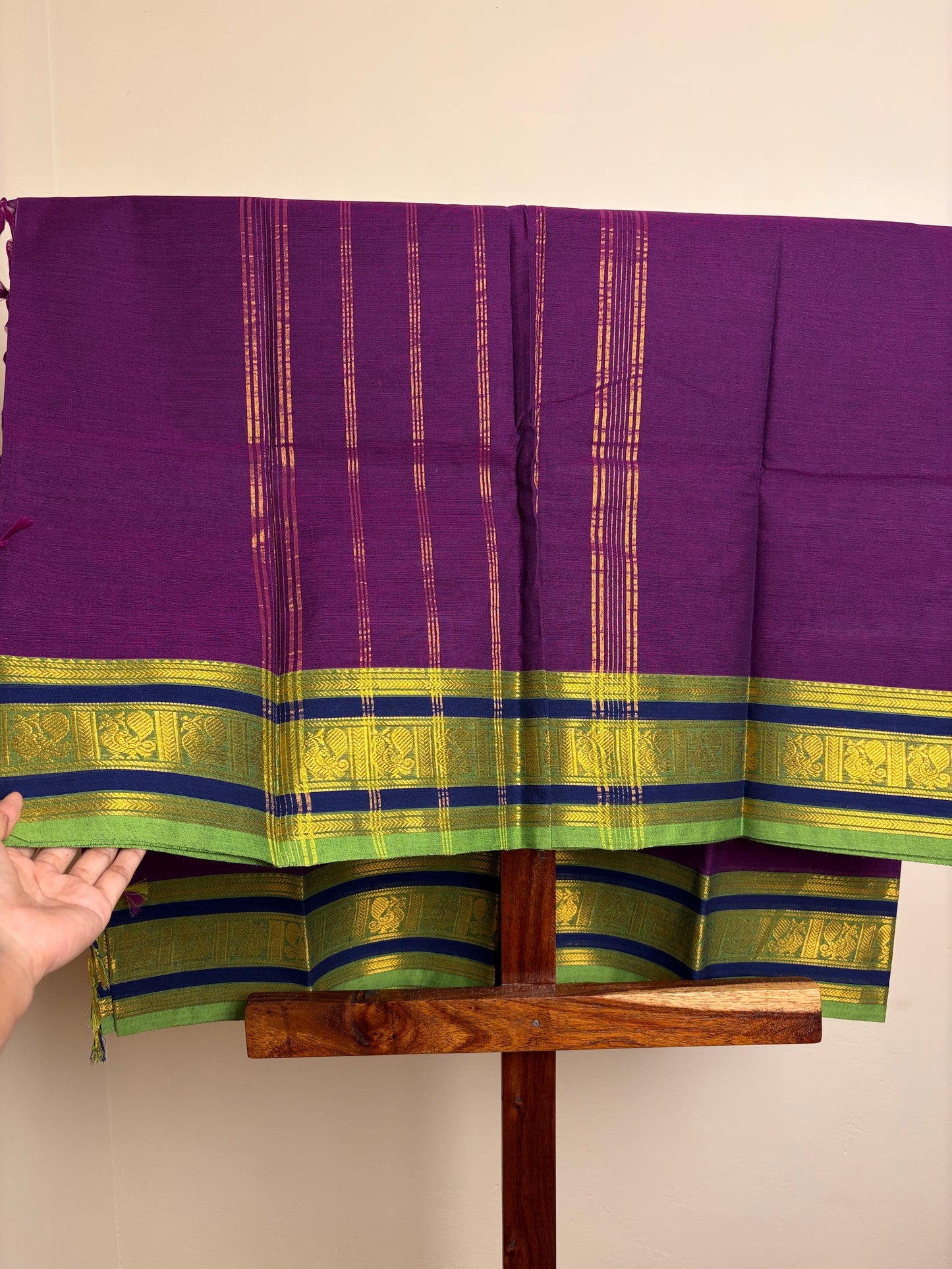 Kanchi - Violet & Parrot Green