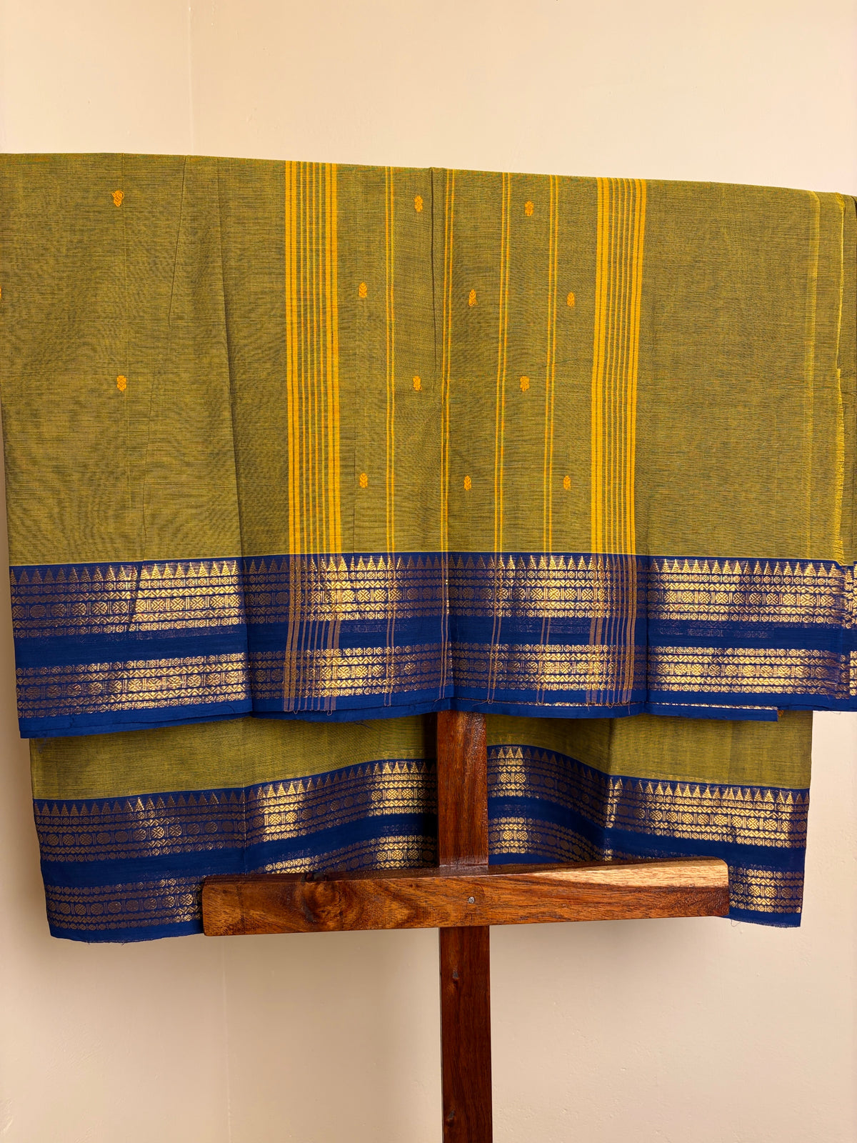 Kanchi - Olive Green & Dark Blue