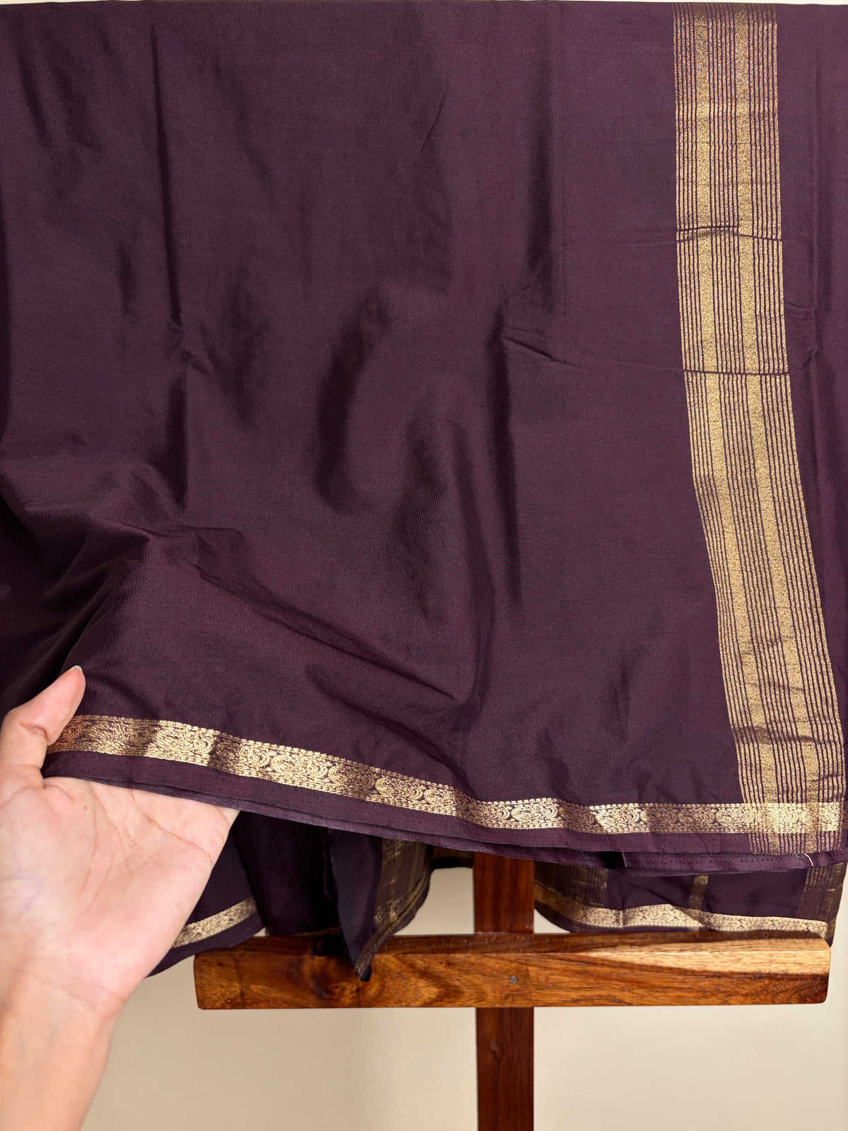 Premium Crape Silk - Aubergine
