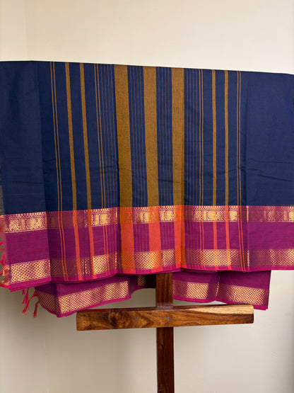 Kanchi - Navy blue& Magenta