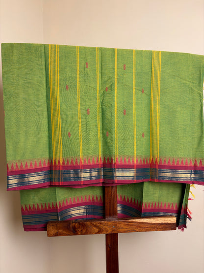 Kanchi - Parrot Green & Magenta