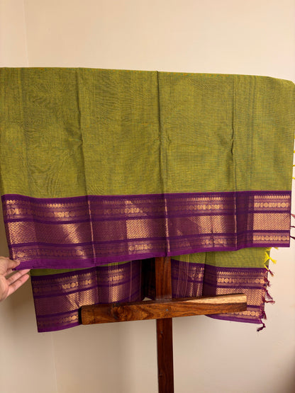 Kanchi - Parrot Green & Violet
