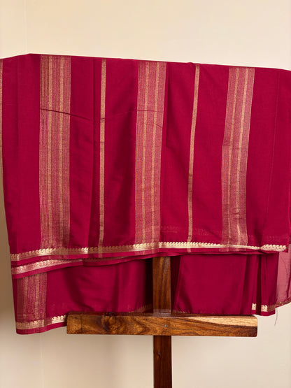 Premium Crape Silk - Deep Crimson Red