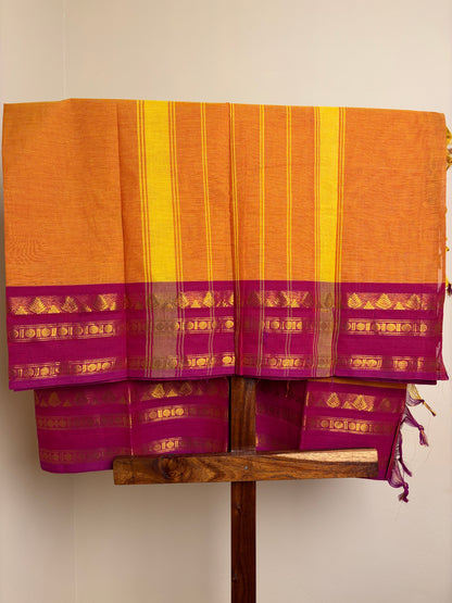 Kanchi - Mango yellow & Magenta