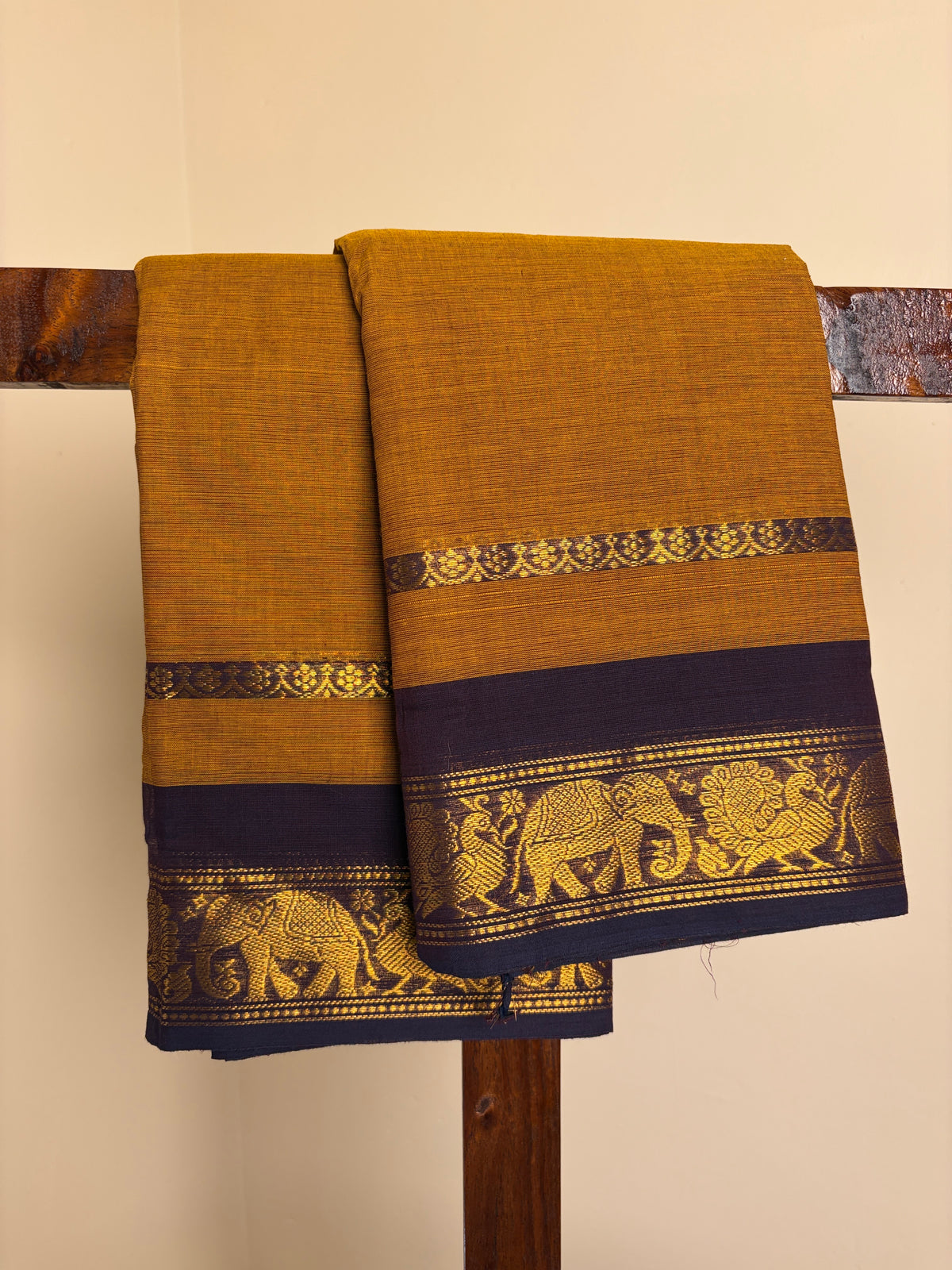 Kanchi - Deep Mustard & Dark Blue