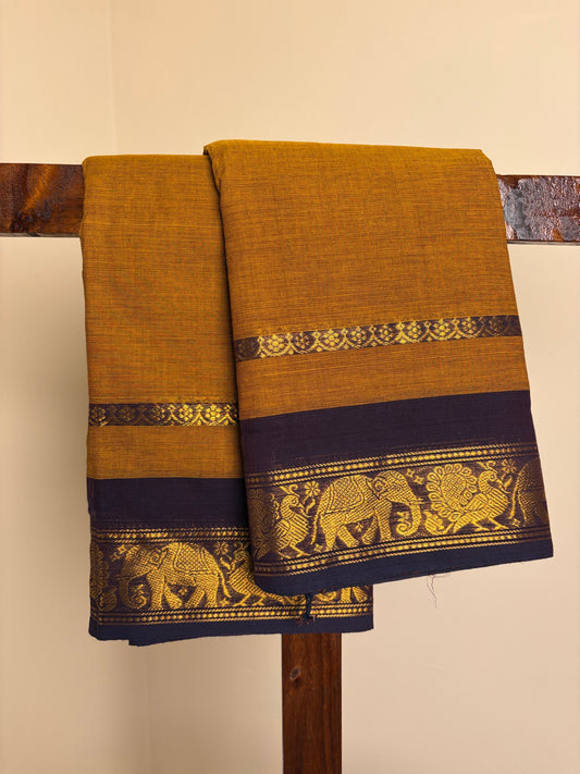 Kanchi - Deep Mustard & Dark Blue