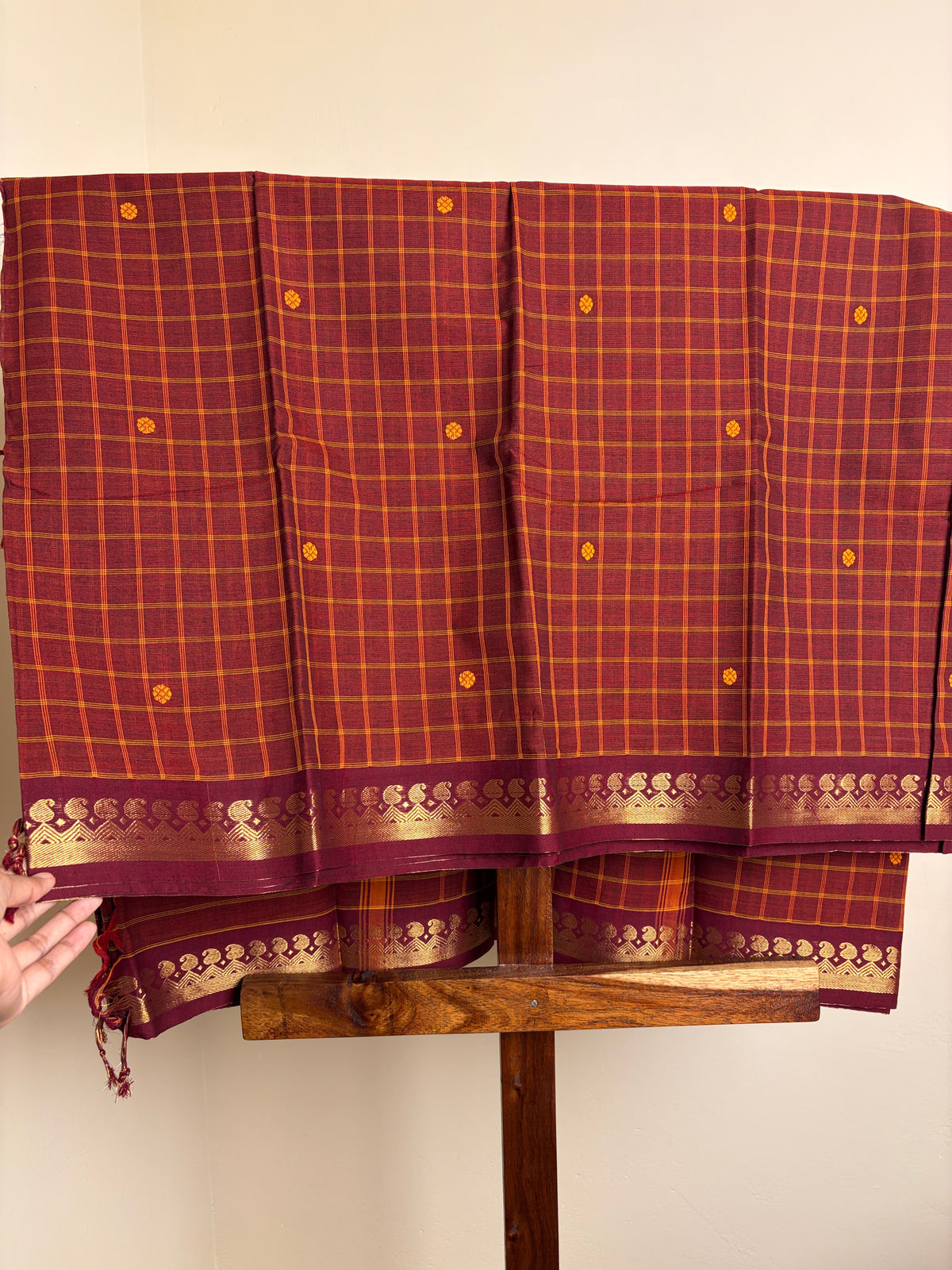 Premium Vintage Kanchi - Brown checks