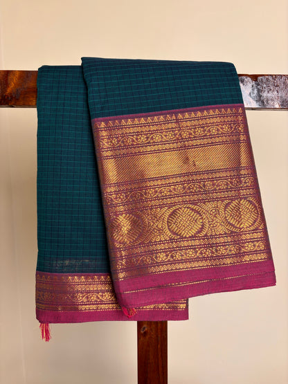 Premium Kanchi - Emerald green & Pink