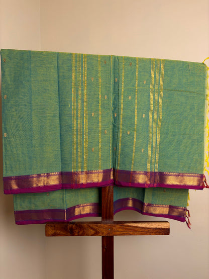 Kanchi - Teal Green & Magenta