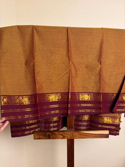 Kanchi - Mustard Yellow & Maroon