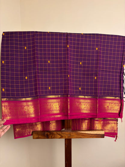 Kanchi - Purple Checks