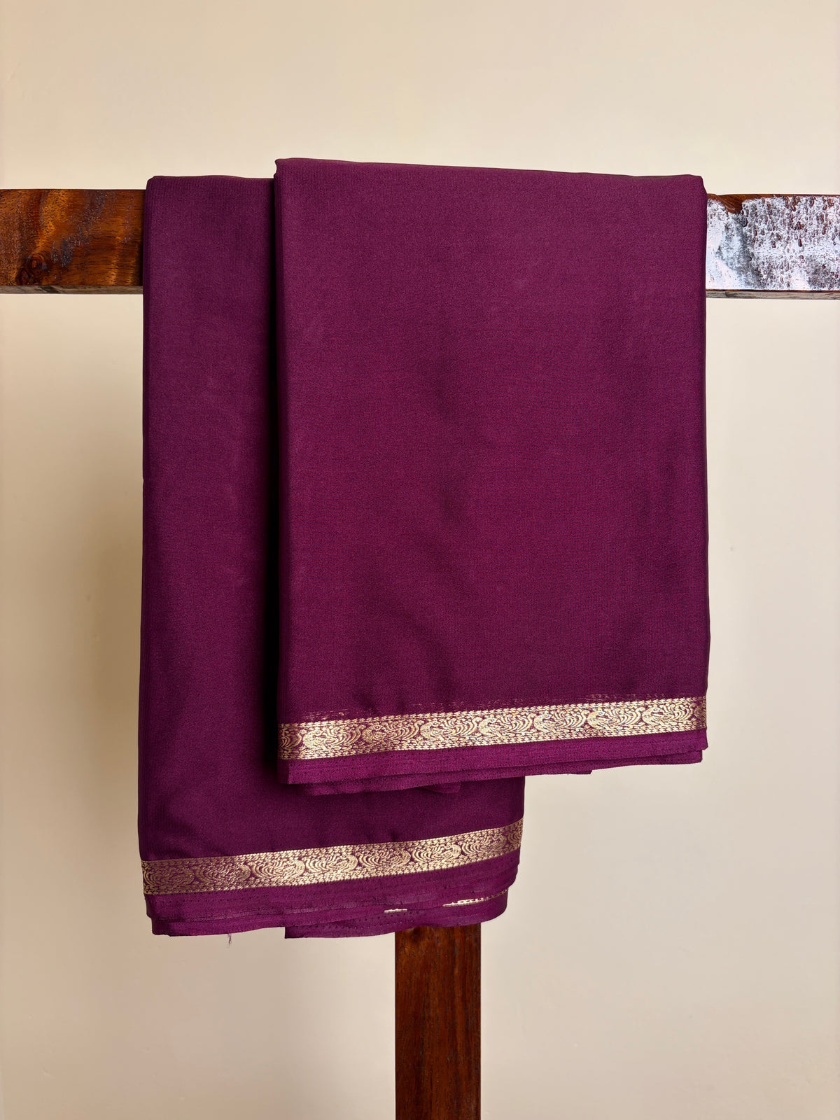 Premium Crape Silk - Wine