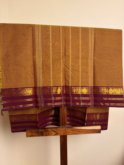Kanchi - Mustard Yellow & Maroon
