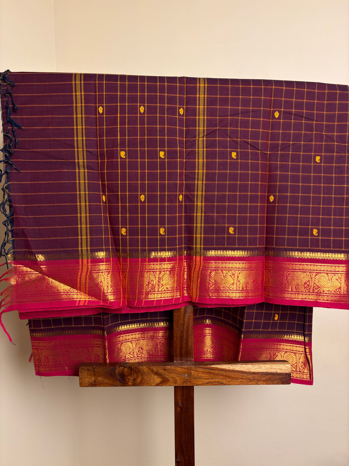 Kanchi - Deep Burgandy Checks