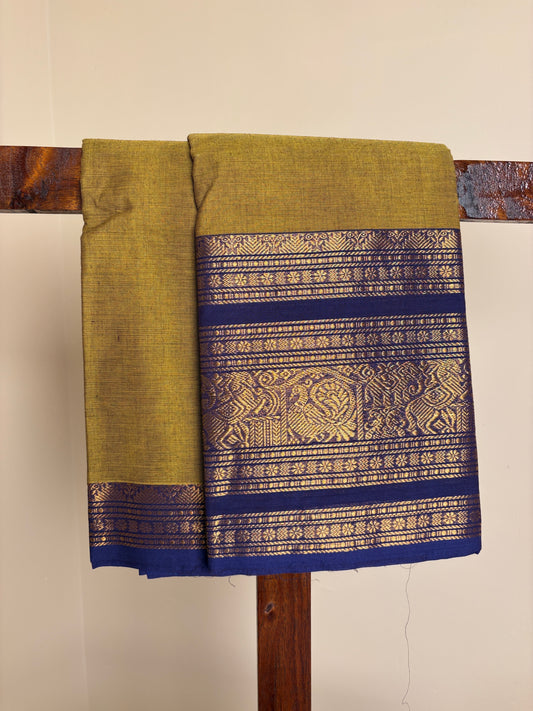 Kanchi - Olive Green & Navy blue