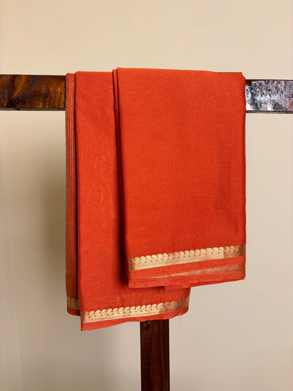 Premium Crape Silk - Orange