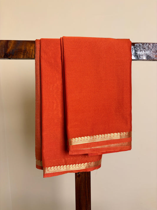 Premium Crape Silk - Orange