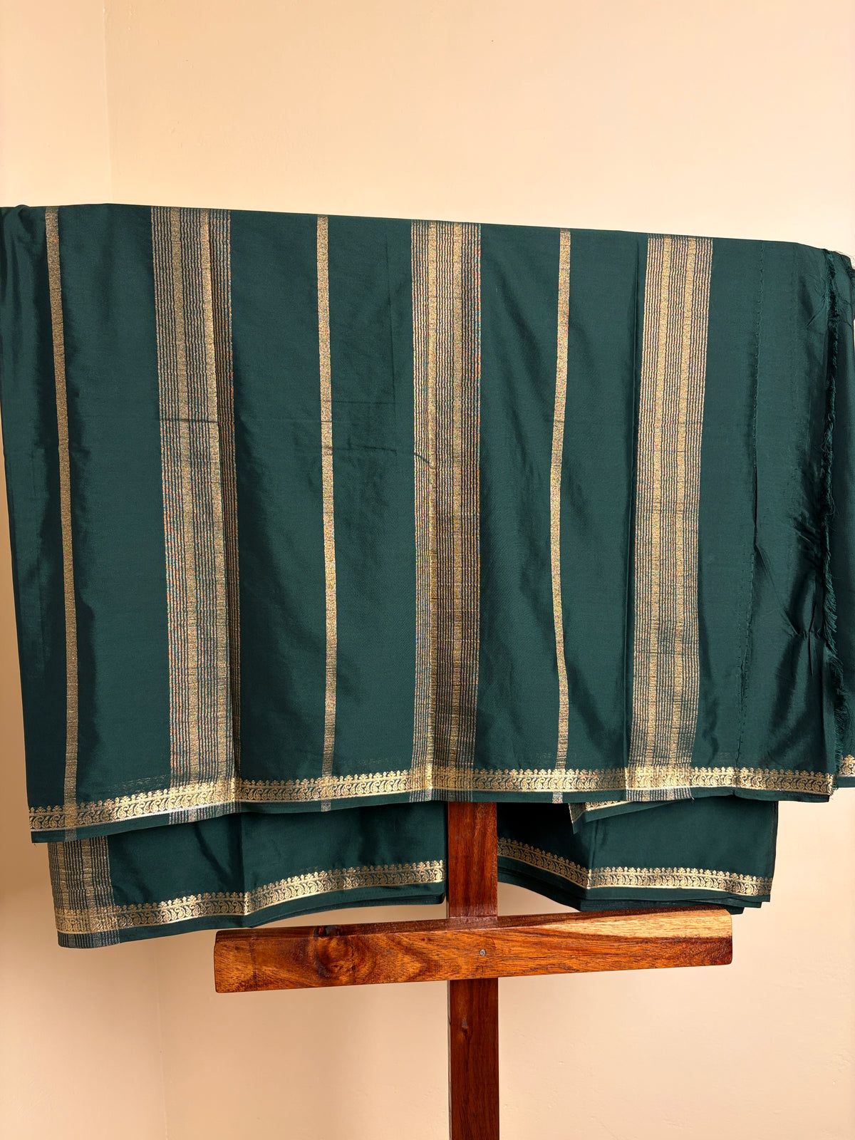 Premium Crape Silk - Deep Bottle Green
