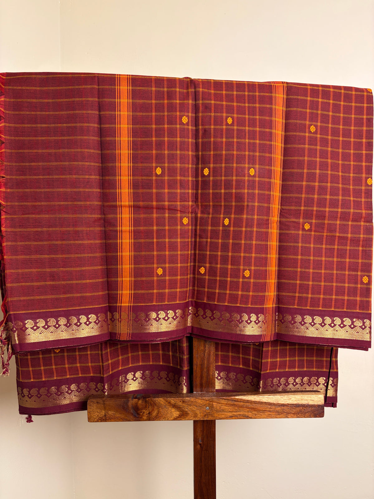 Premium Vintage Kanchi - Brown checks