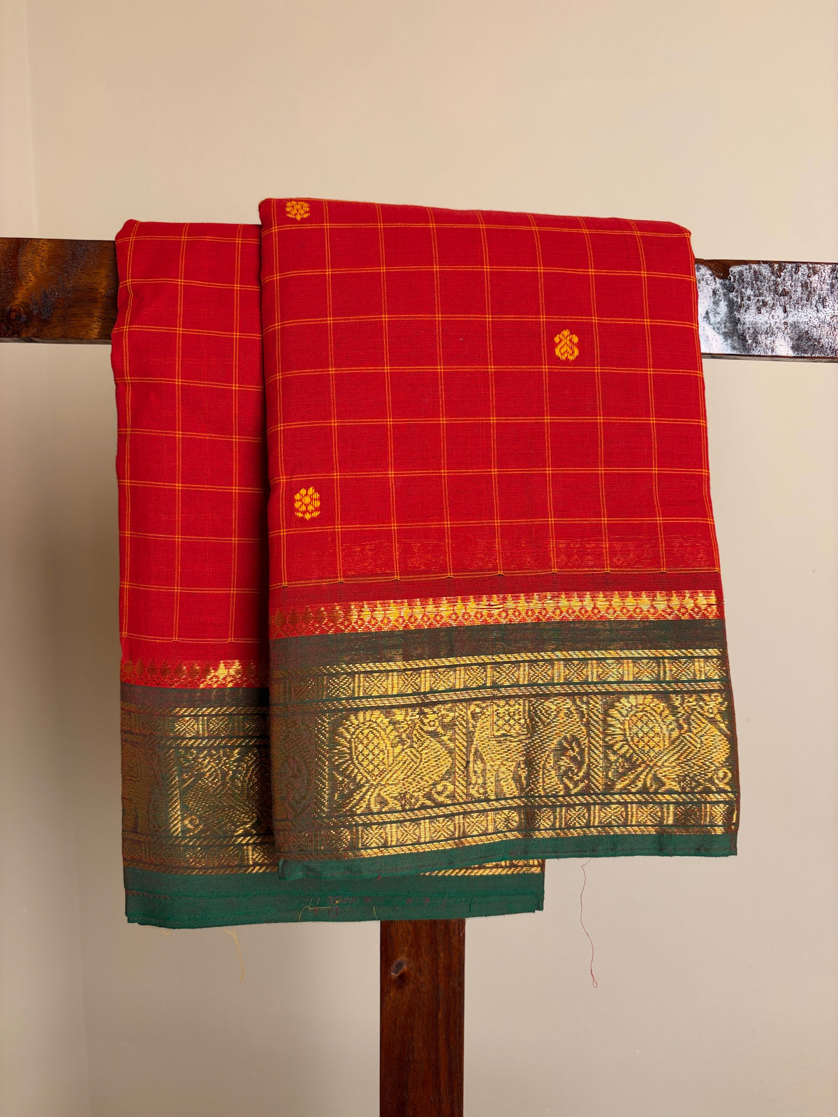 Kanchi - Chilli Red checks