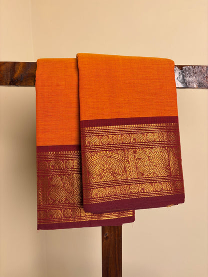 Kanchi - Orange & Maroon