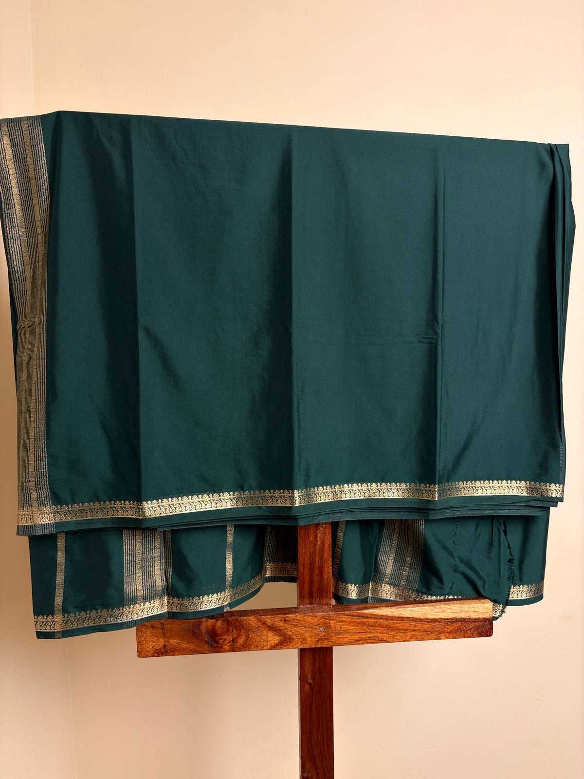 Premium Crape Silk - Deep Bottle Green