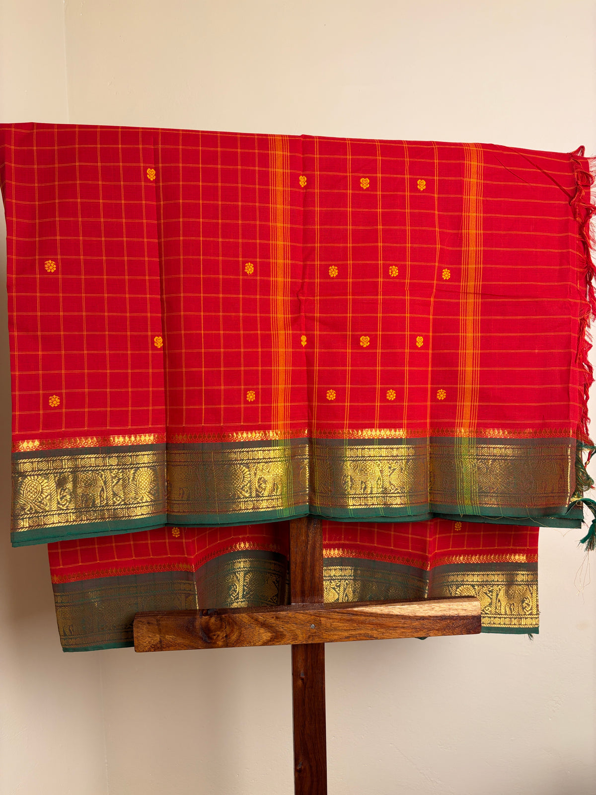 Kanchi - Chilli Red checks