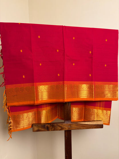 Kanchi - Rani Pink & Yellow