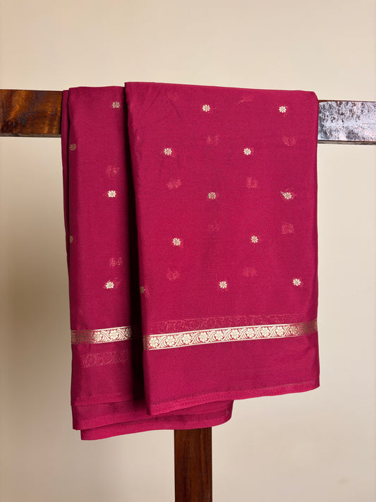 Mysore Crape Silk - Muted raspberry