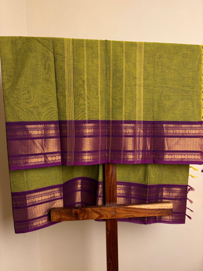 Kanchi - Parrot Green & Violet