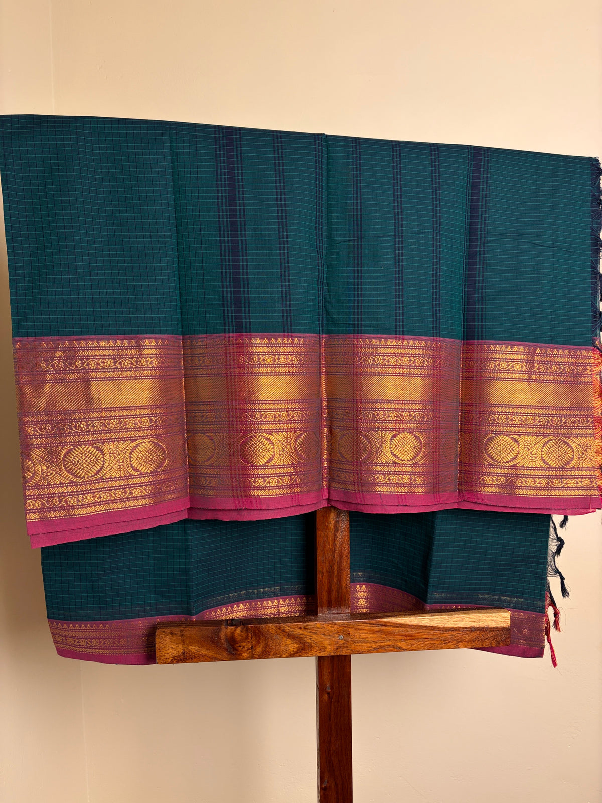 Premium Kanchi - Emerald green & Pink