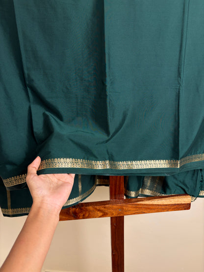 Premium Crape Silk - Deep Bottle Green