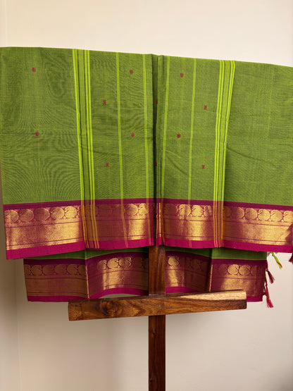 Kanchi - Parrot green and Magenta