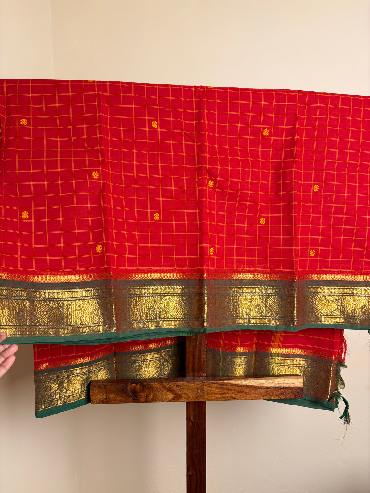 Kanchi - Chilli Red checks