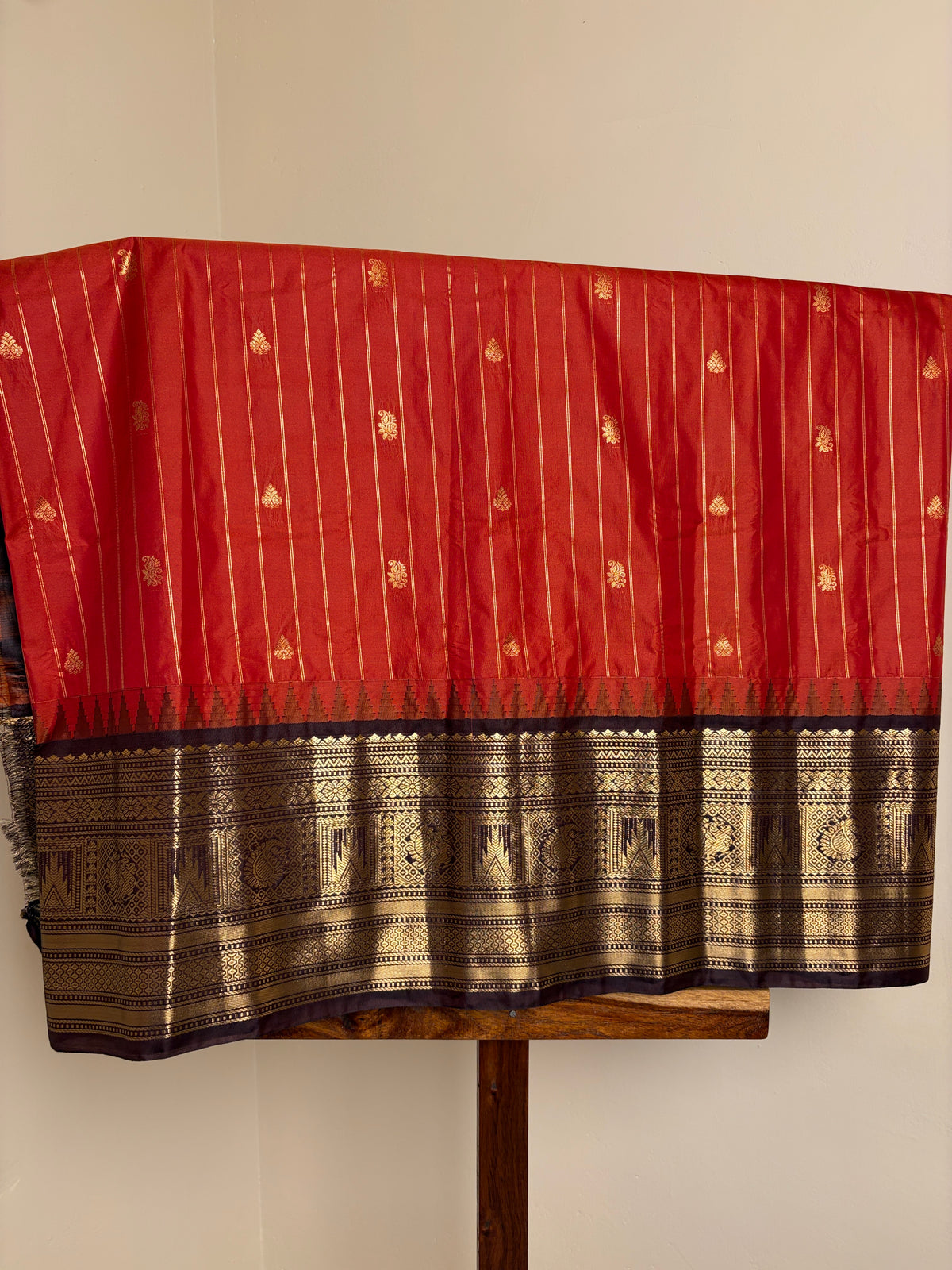 Premium Semi Silk- Orange dual tone