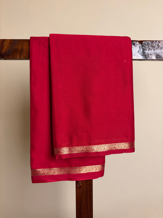Premium Crape Silk - Red