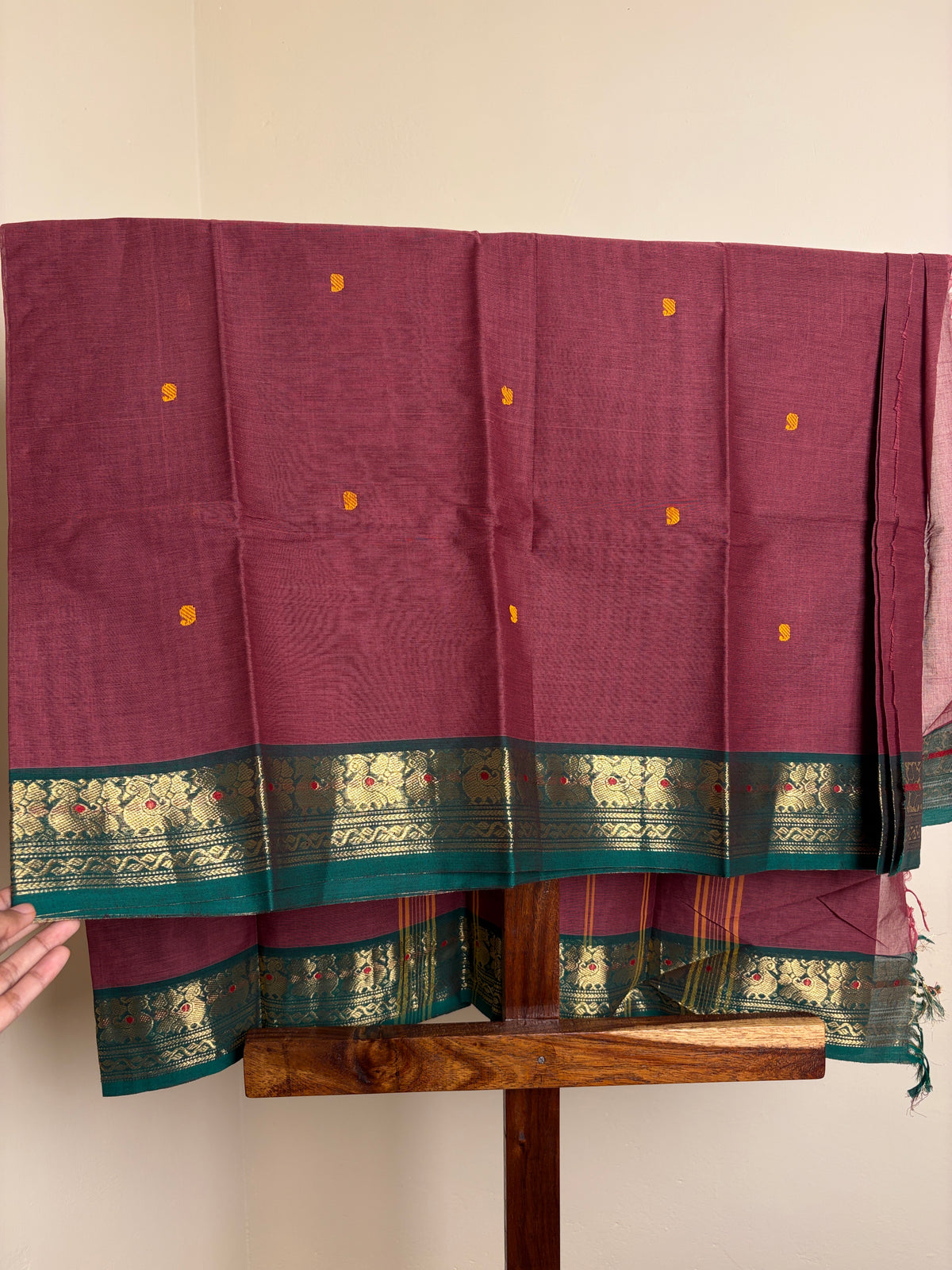 Kanchi - Mauve & Green