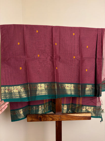 Kanchi - Mauve & Green
