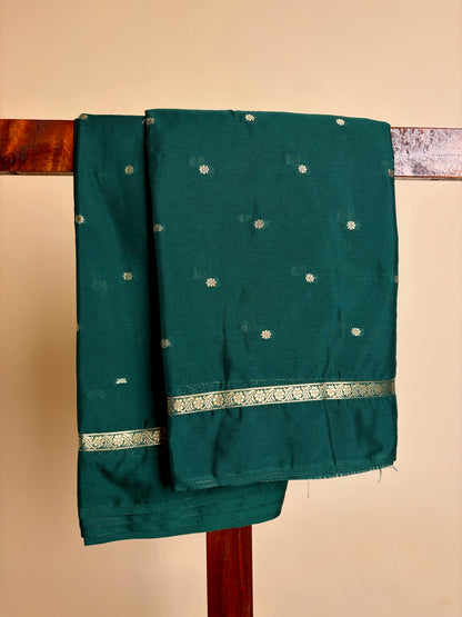 Mysore Crape Silk - Bottle Green