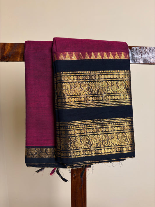 Kanchi - Magenta & Black