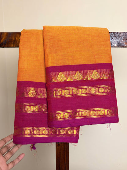 Kanchi - Mango yellow & Magenta