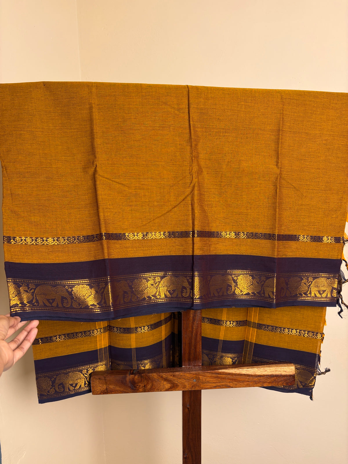 Kanchi - Deep Mustard & Dark Blue
