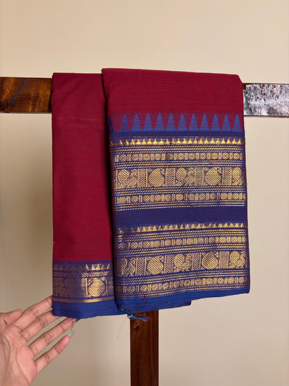 Kanchi - Deep Crimson & Blue