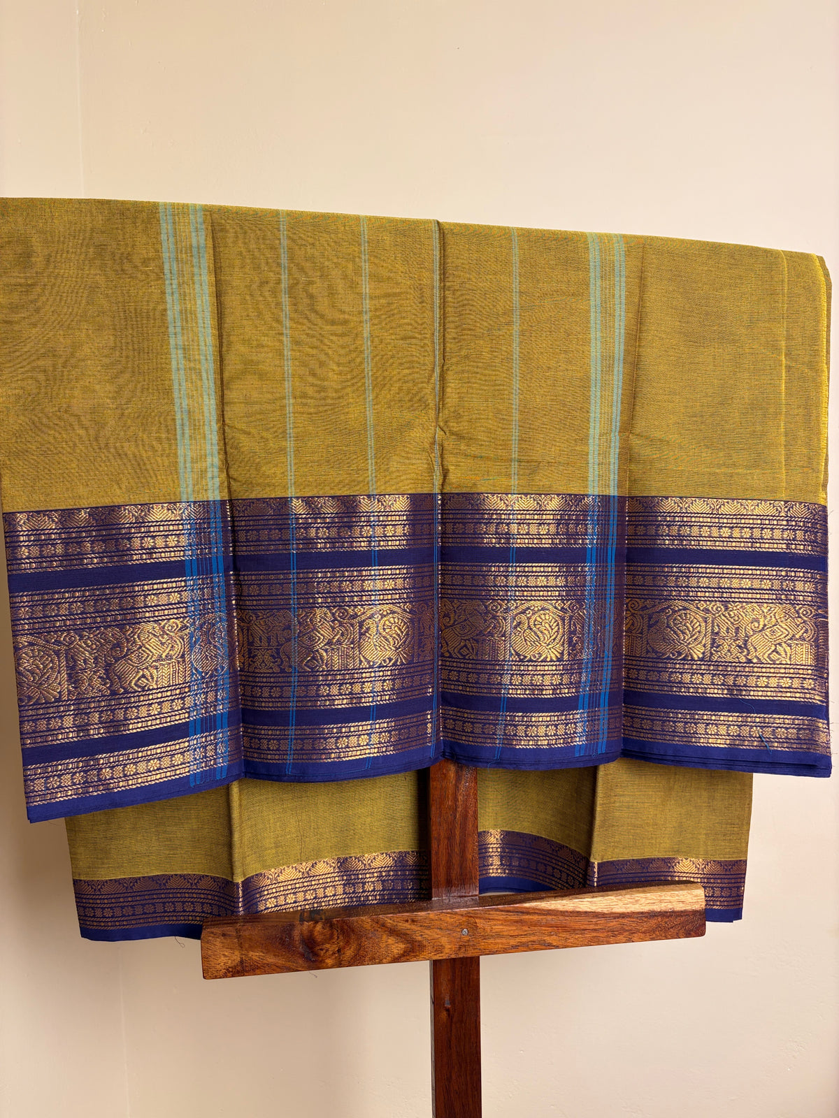 Kanchi - Olive Green & Navy blue