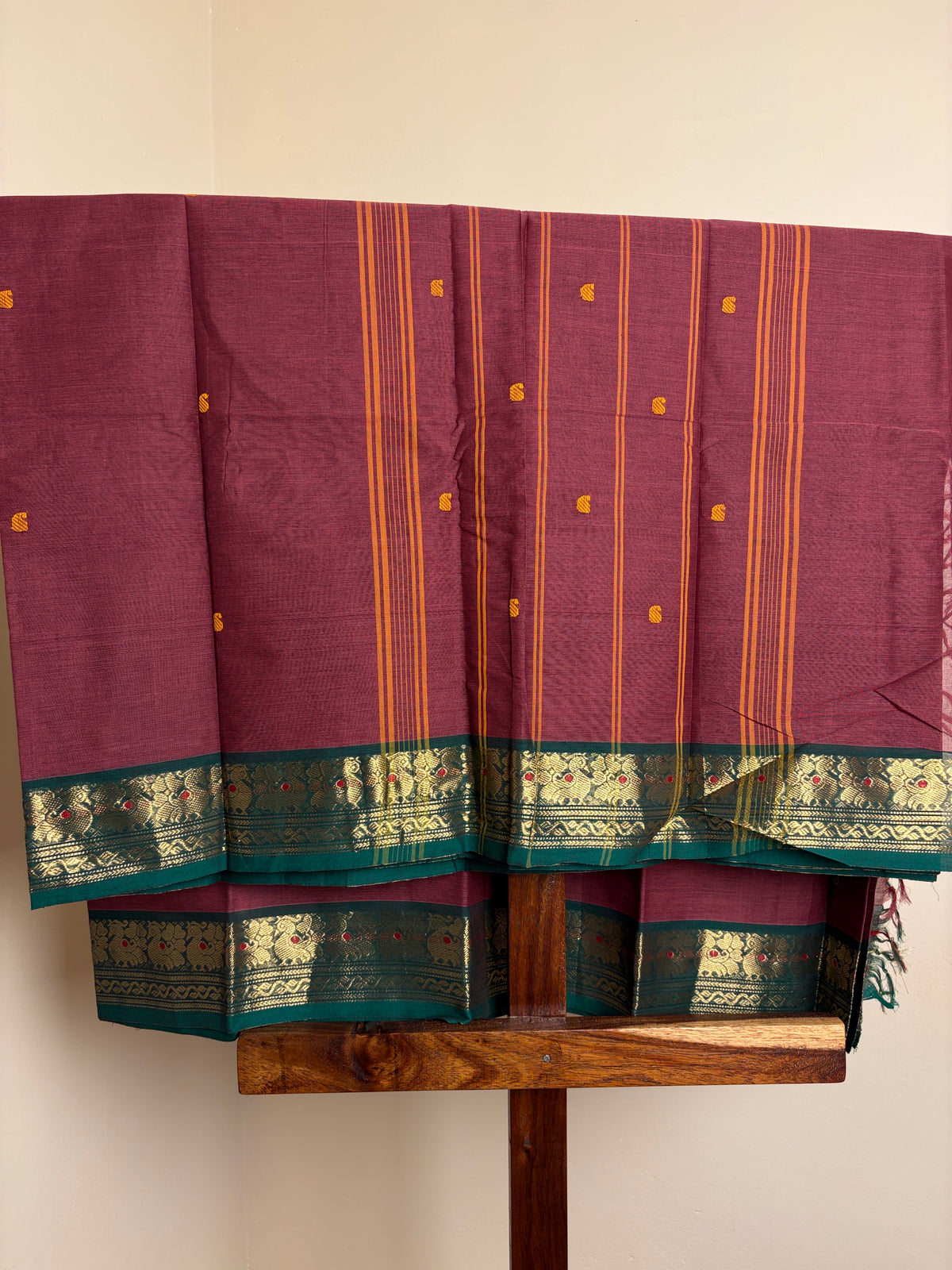 Kanchi - Mauve & Green