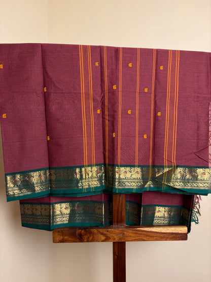 Kanchi - Mauve & Green