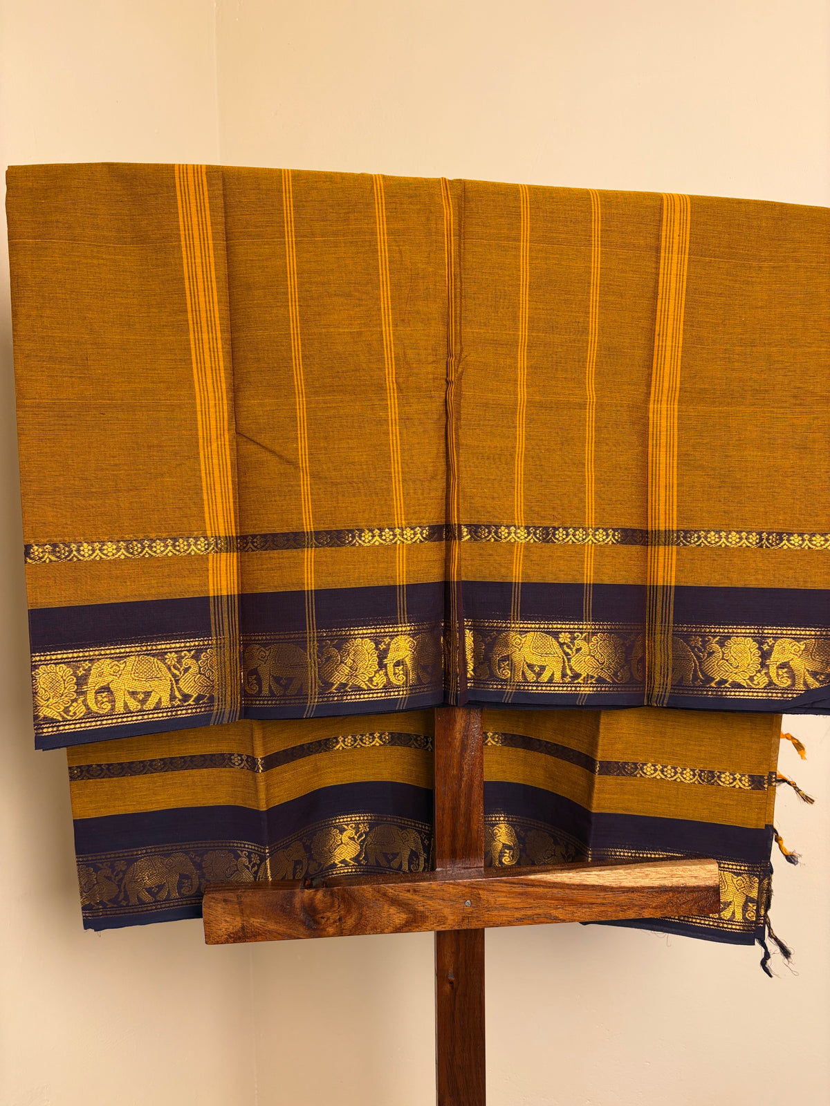 Kanchi - Deep Mustard & Dark Blue